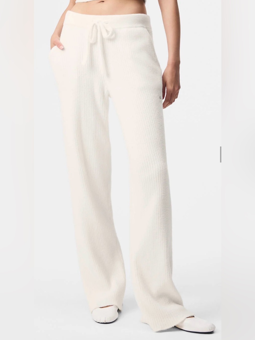 Alo Yoga Snuggle Up Sweater High-Waist Wide Leg Pant, Size S